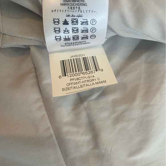 BCBGMaxAzria Jameson Lace Moto Jacket Cape White Grey Medium Statement Blazer - Picture 5 of 10